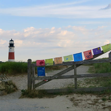Sankaty Light, Nantucket, with wish flags